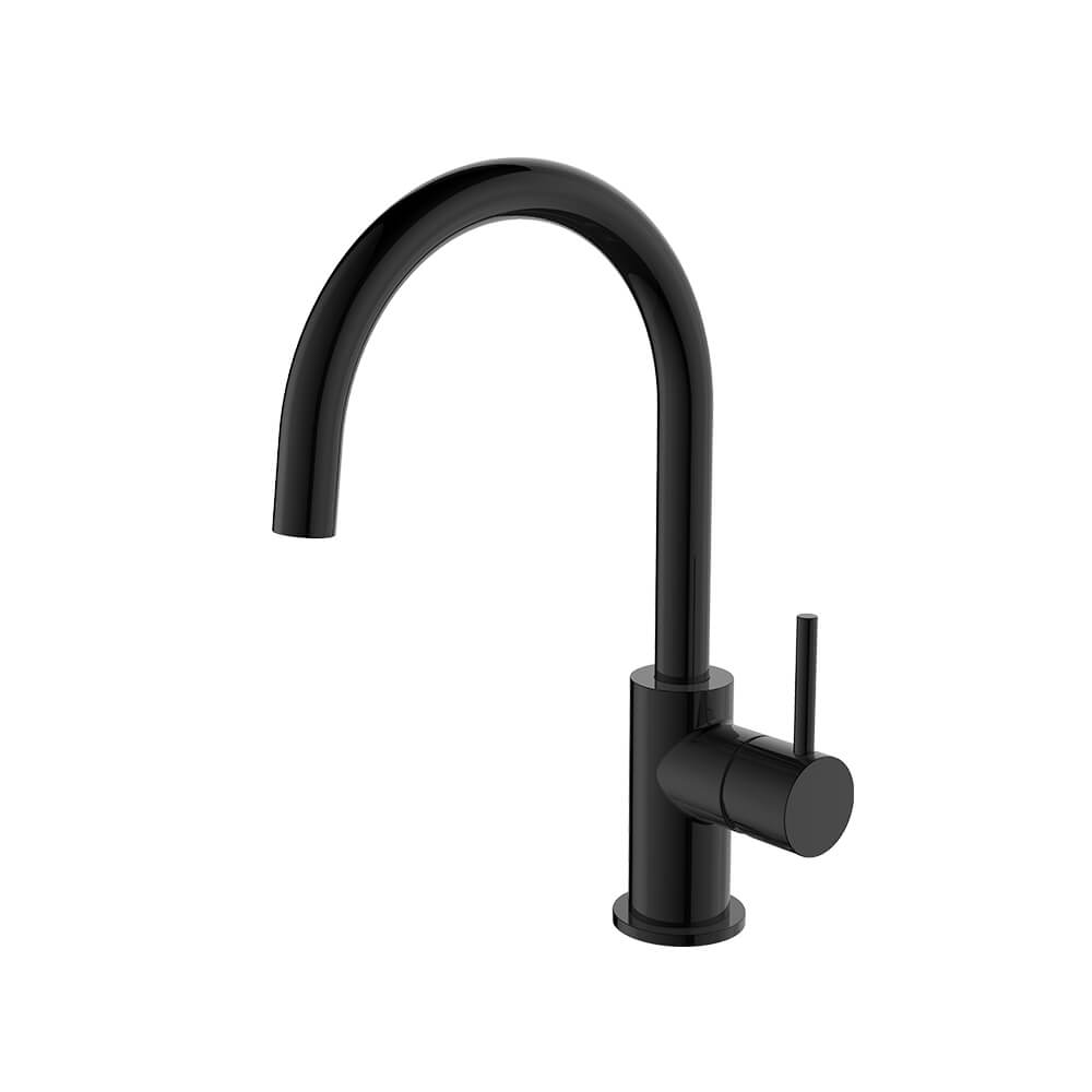 Regn keukenmengkraan met coldstart, gun metal black
