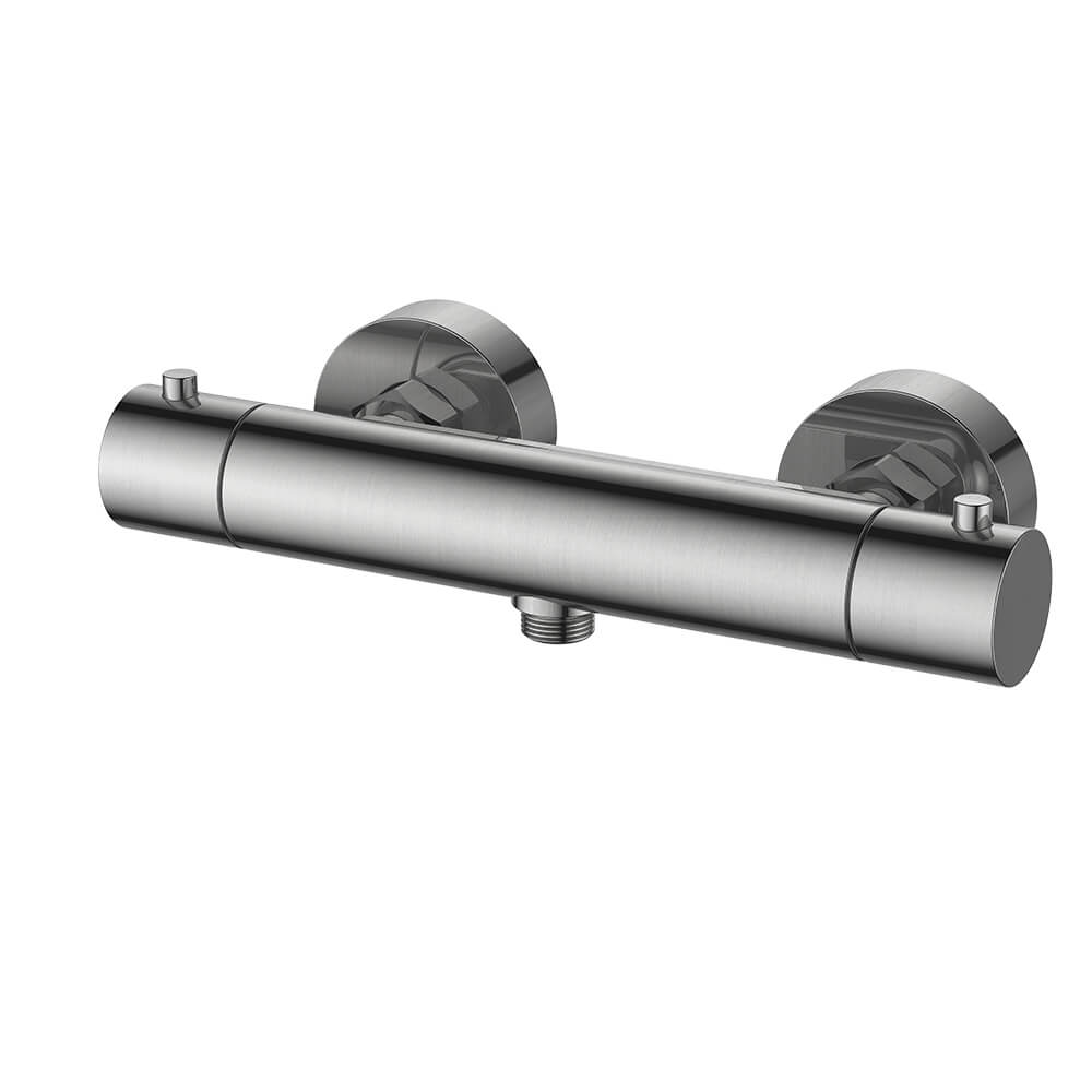 Regn thermostatische douchemengkraan, geborsteld nikkel