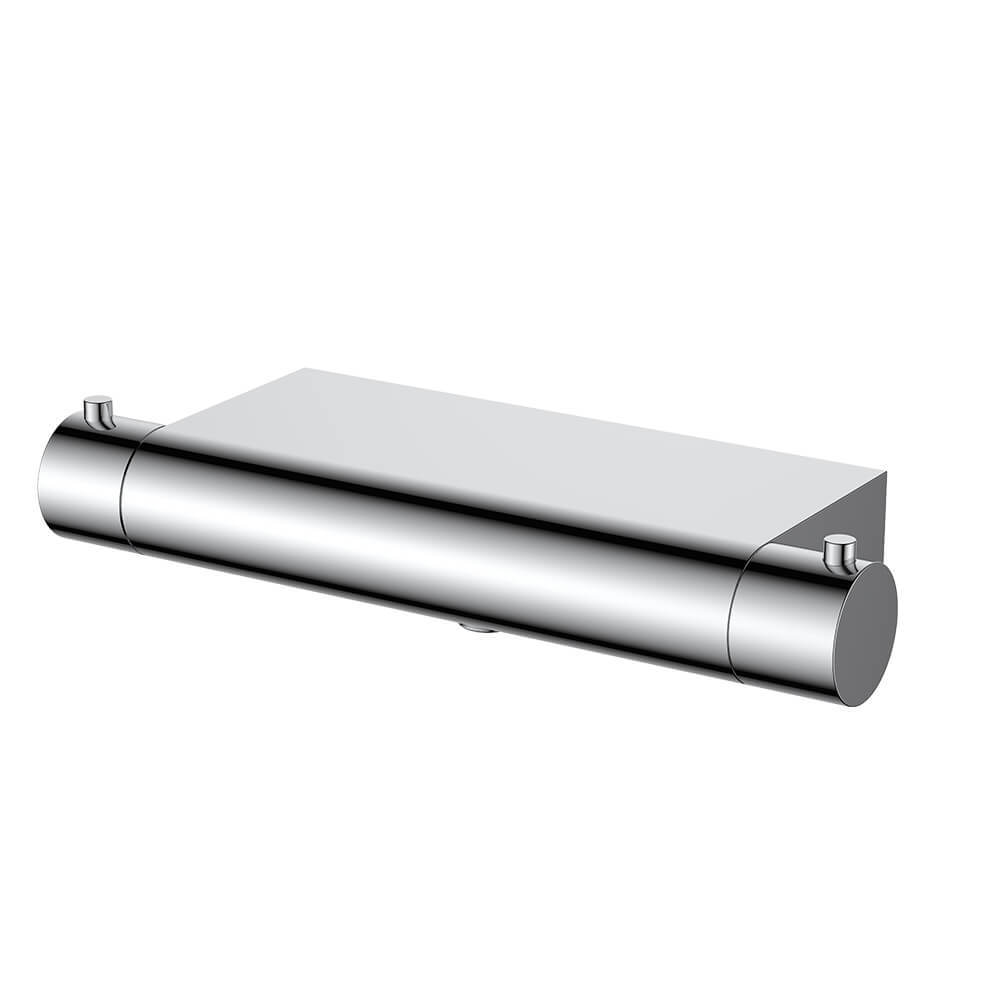 Regn thermostatische douchemengkraan met planchet, Chroom