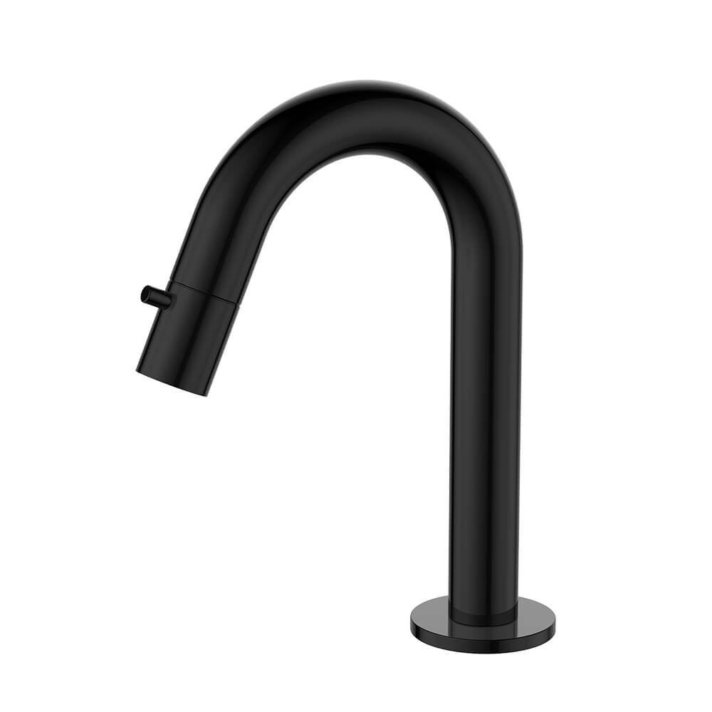 Regn fonteinkraan gebogen, gun metal black