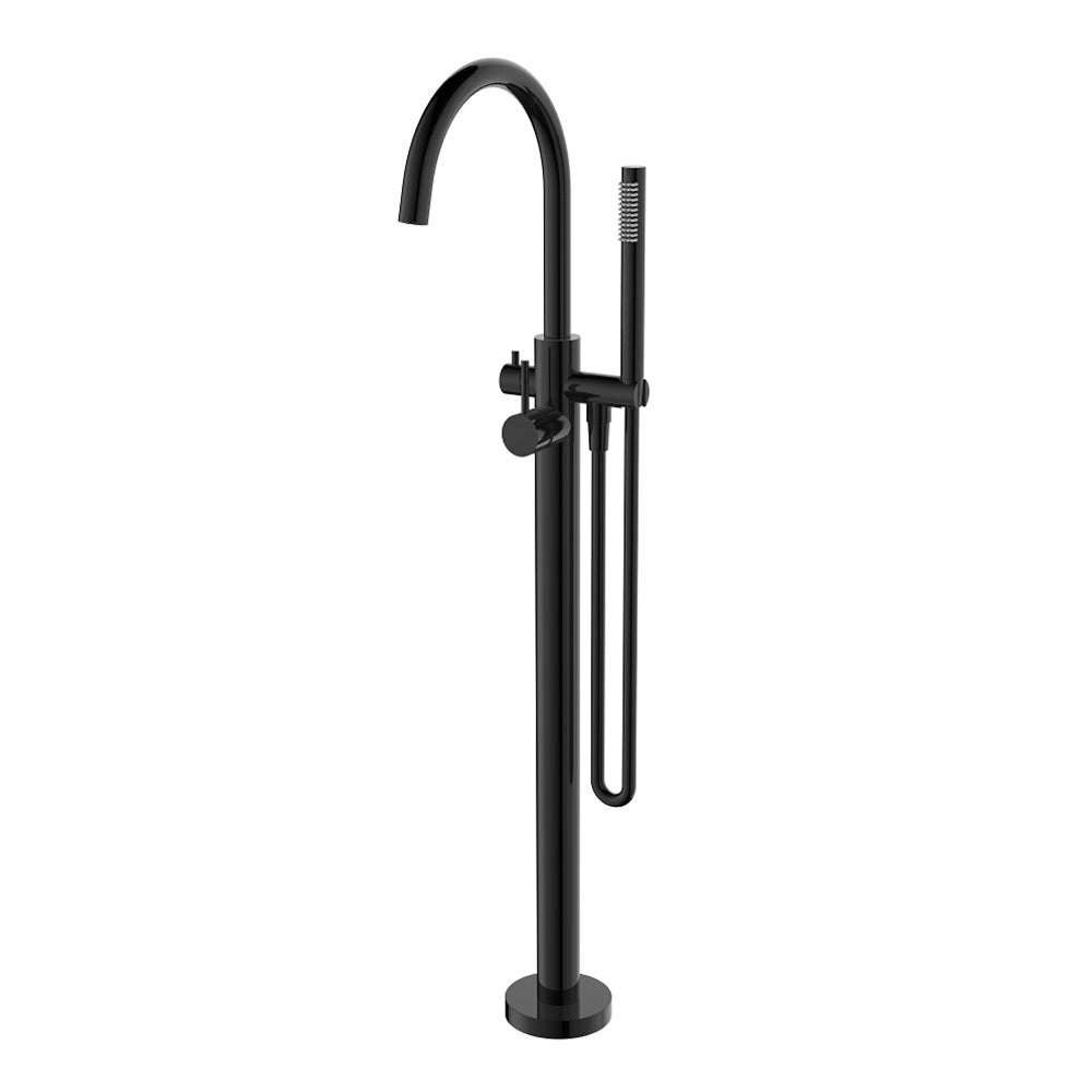 Regn vrijstaande badkraan, gun metal black