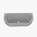 Regn back to wall bad half rond 180x80cm, mat wit