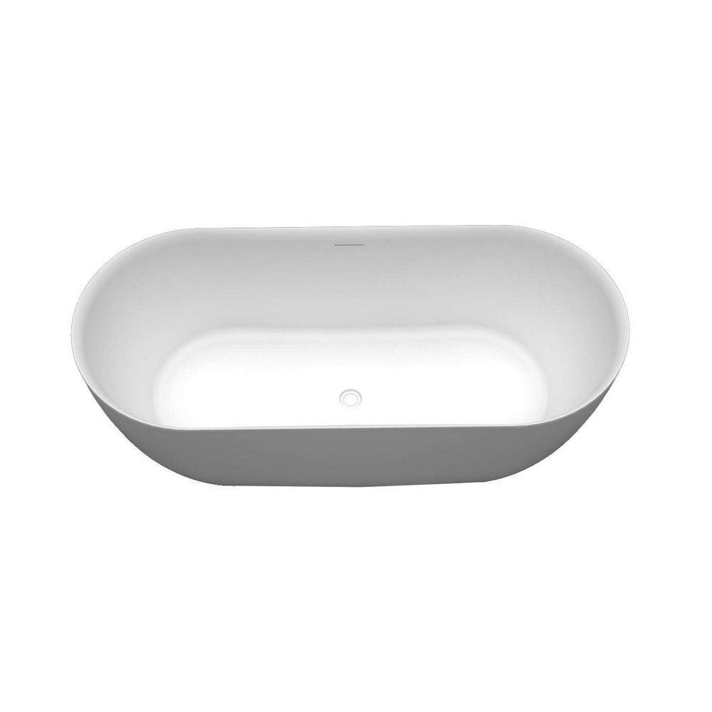Regn vrijstaand bad 180x80cm wit, glans wit
