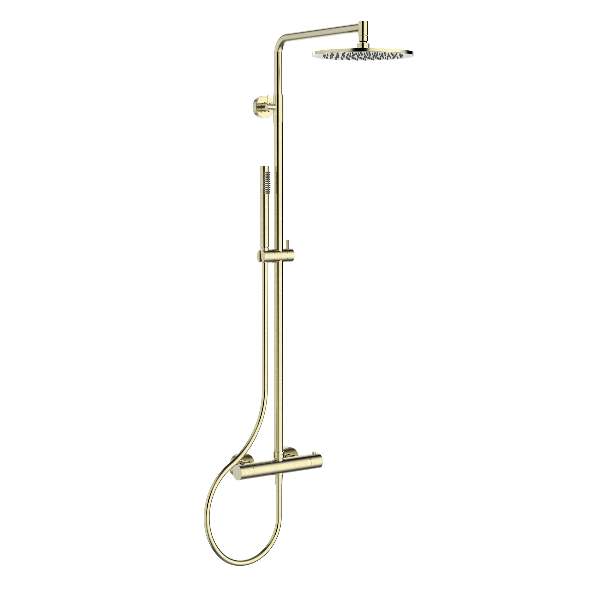 Regn thermostatische regendouche, geborsteld champagne