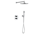 Regn complete thermostatische regendouche inbouwset met ronde plaat, chroom