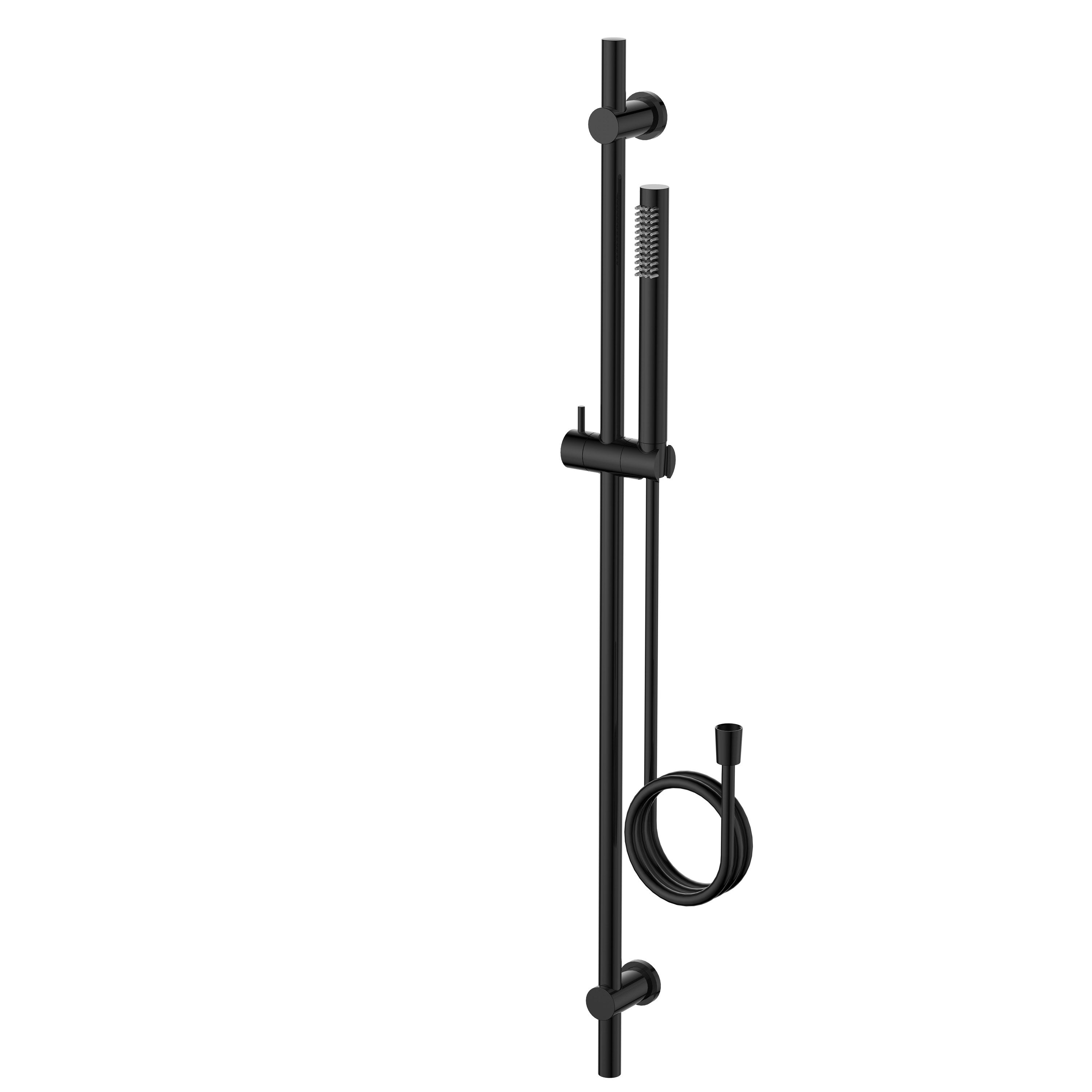 Regn glijstangset, gun metal black