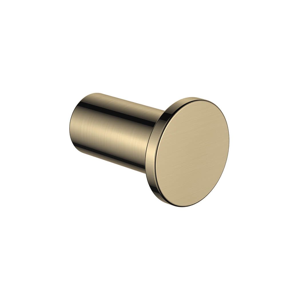 Regn handdoekhaak klein 3 cm, geborsteld goud
