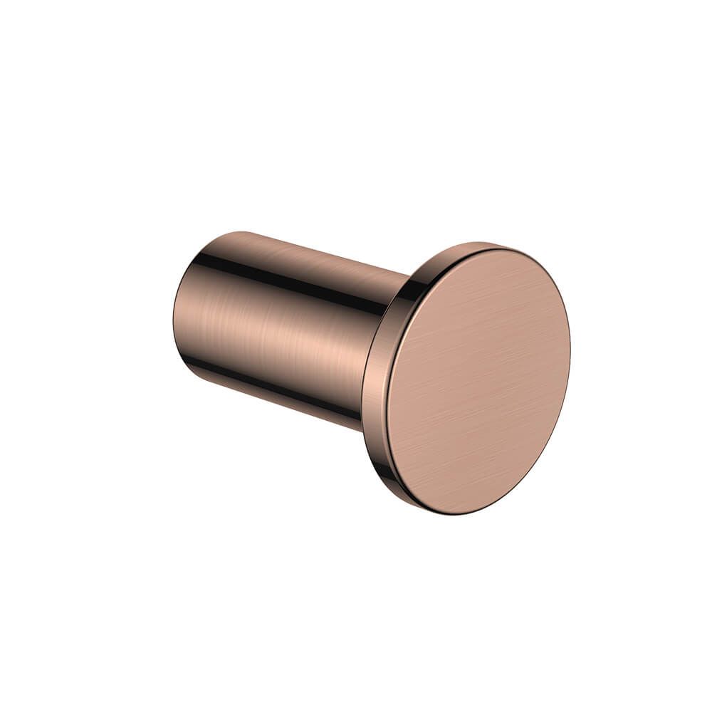 Regn handdoekhaak klein 3 cm, geborsteld koper