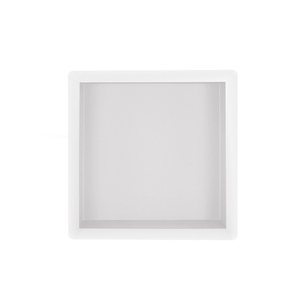 Regn inbouwnis 30x30x7cm, mat wit