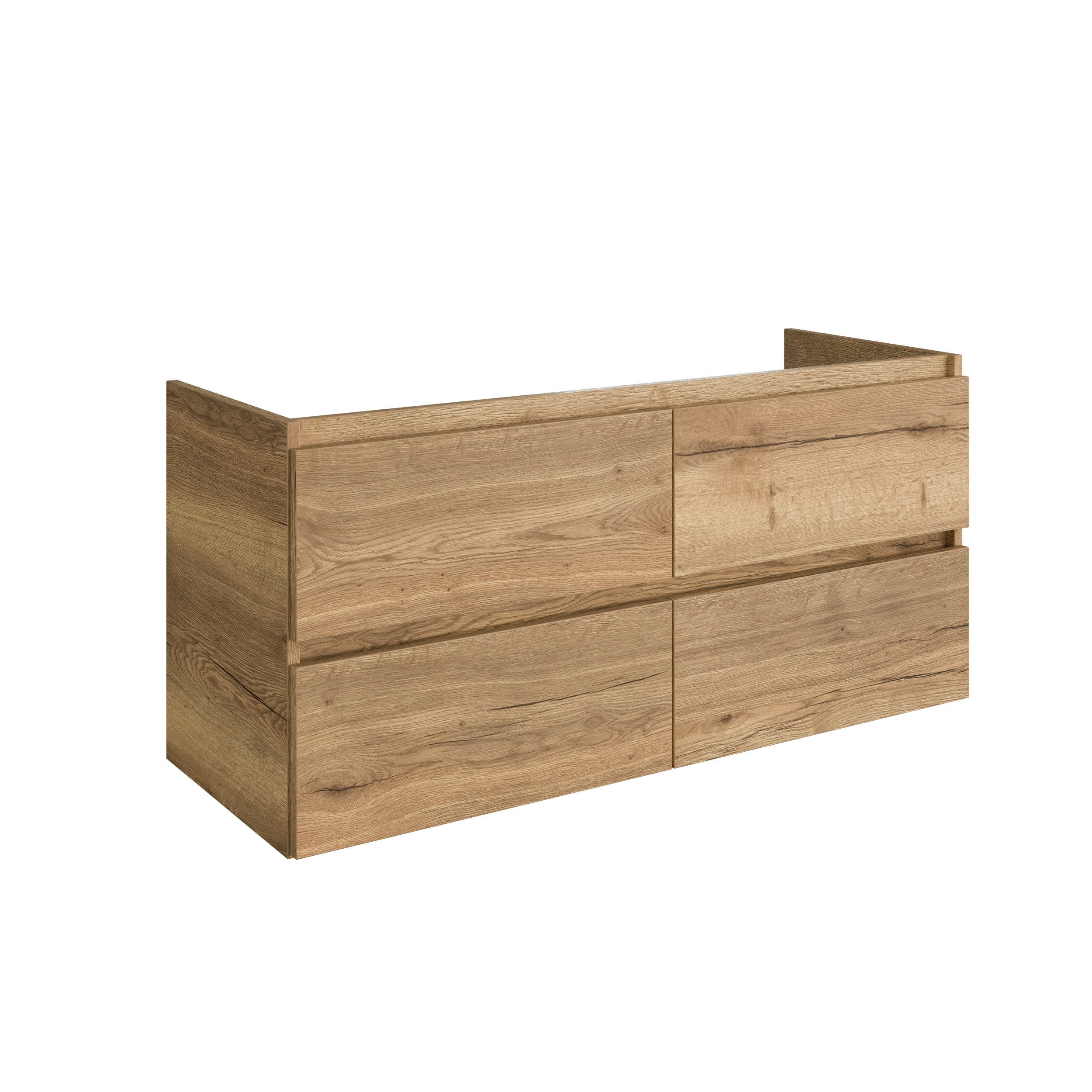 Regn onderkast vier lades 120cm, eiken