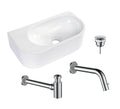 Regn fonteinset inbouw links, Chroom