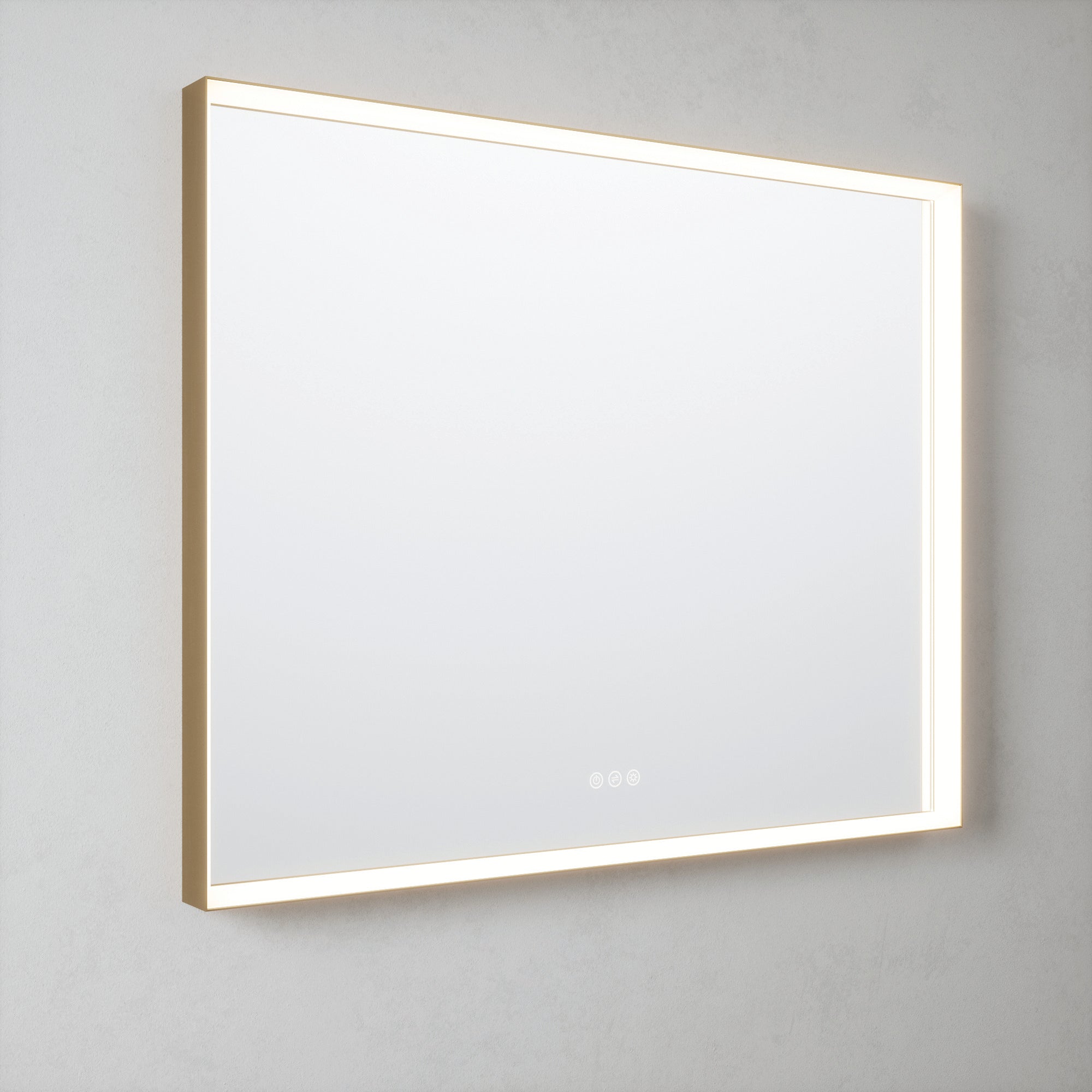 Regn spiegel frame 100cm, messing