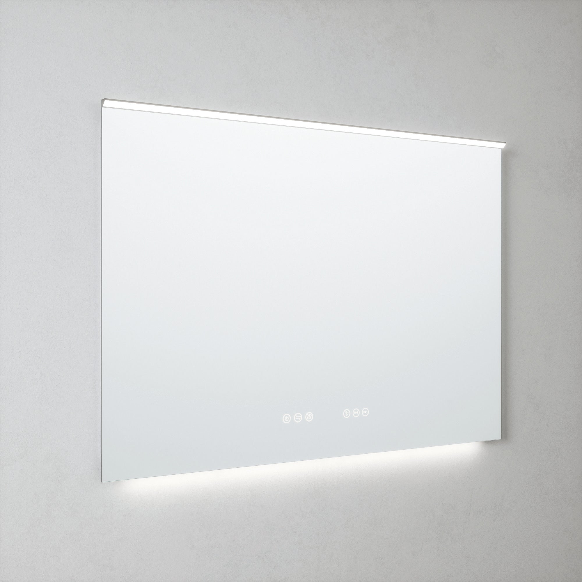 Regn spiegel square 100cm, mat zwart