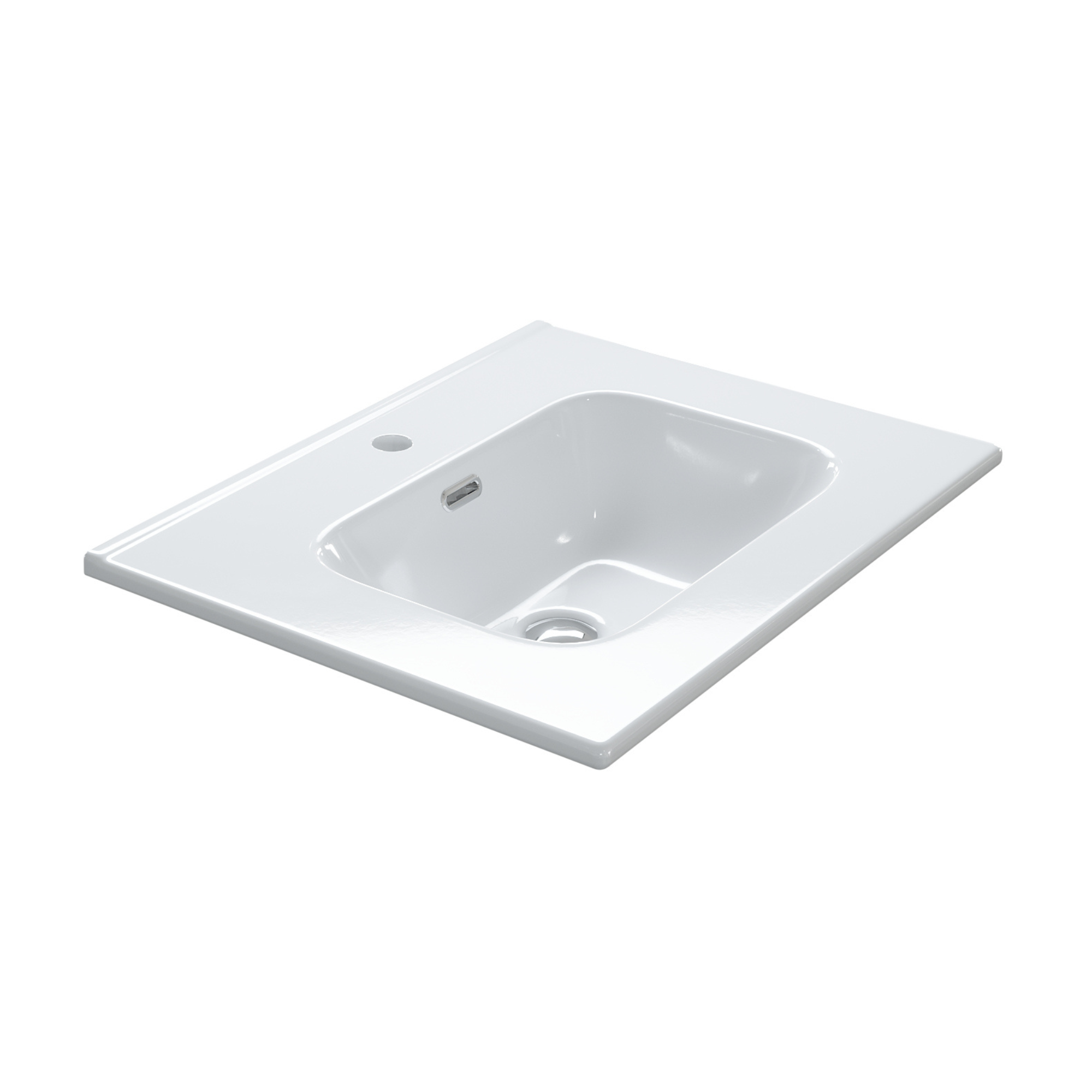 Regn meubelwastafel keramiek 60cm, mat wit