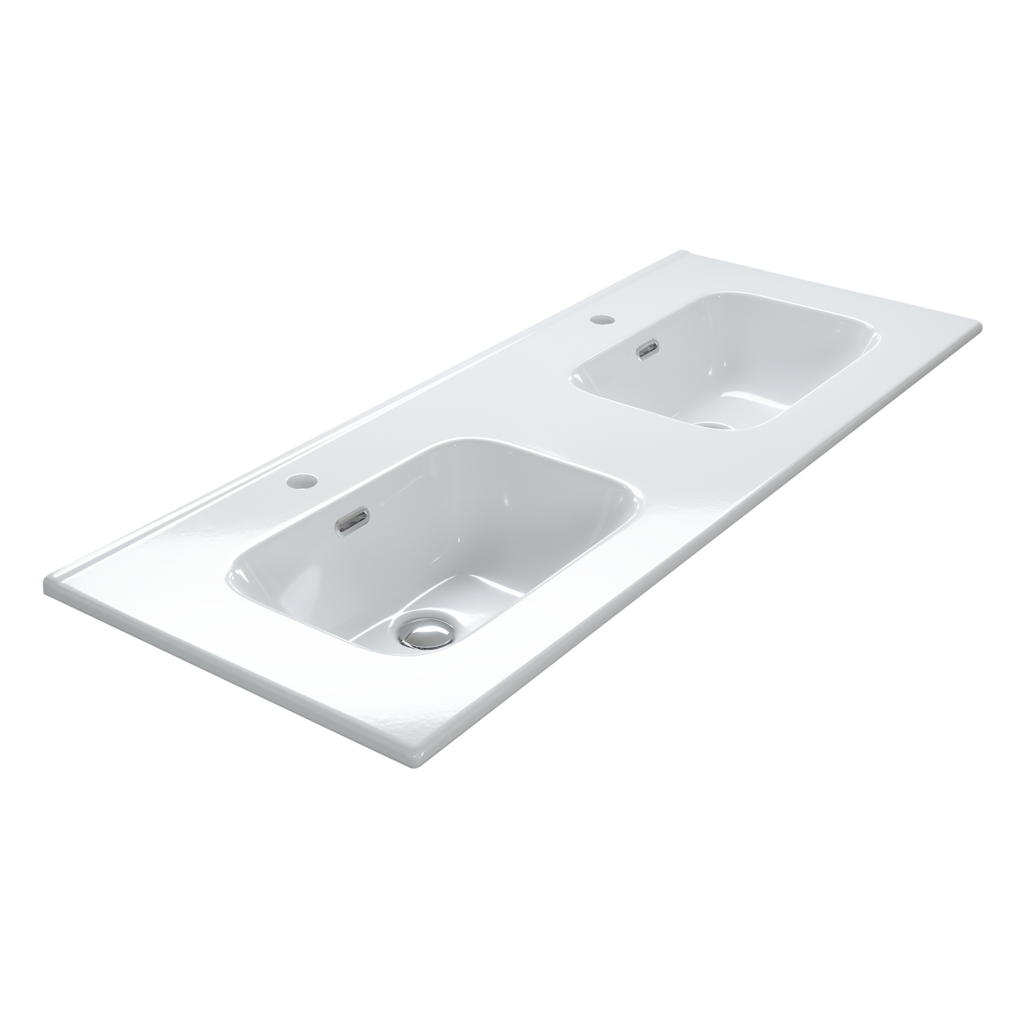 Regn meubelwastafel keramiek 120cm, mat wit