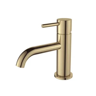 Regn lage wastafelmengkraan met coldstart geborsteld goud 10001BB